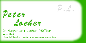 peter locher business card